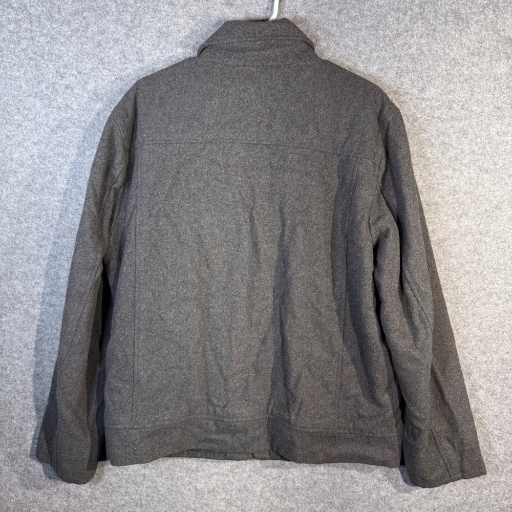 Gap Men's Charcoal Gray Wool Blend Zip Up Bomber‎ Jacket Size Large - Picture 3 of 9